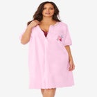 Satin Trim Cotton Sleepshirt image number null