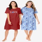 2-Pack Short-Sleeve Sleepshirt image number null