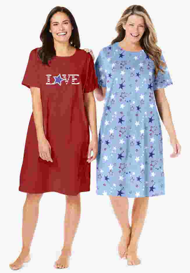 2-Pack Short-Sleeve Sleepshirt image number 0