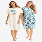 2-Pack Short-Sleeve Sleepshirt image number null