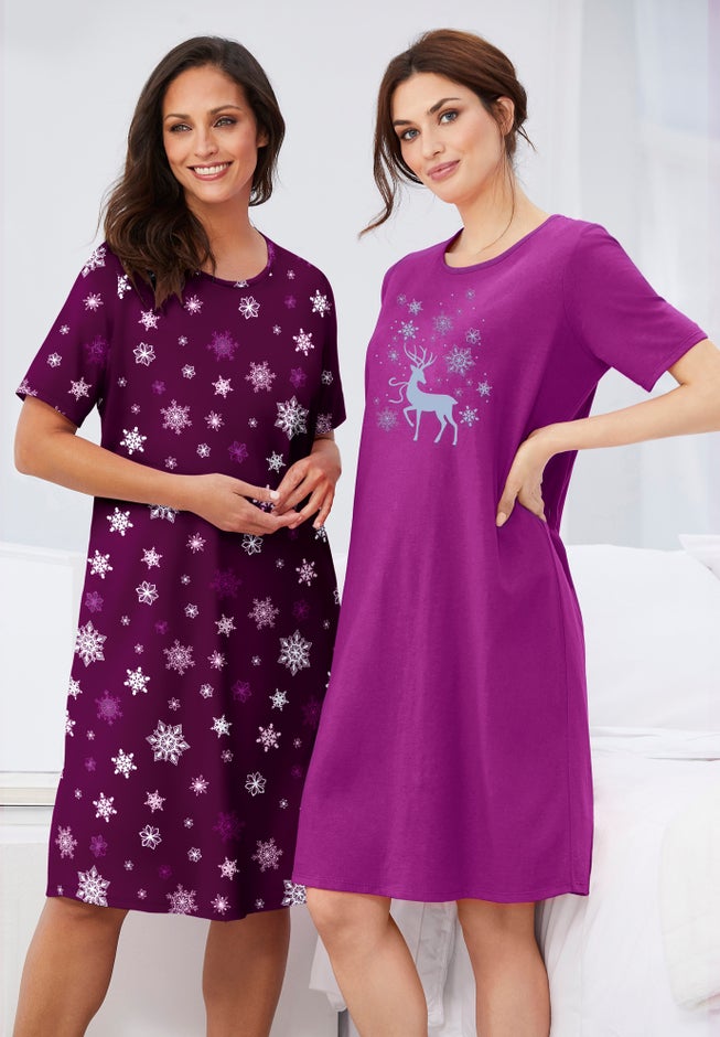 2-Pack Short-Sleeve Sleepshirt image number 5