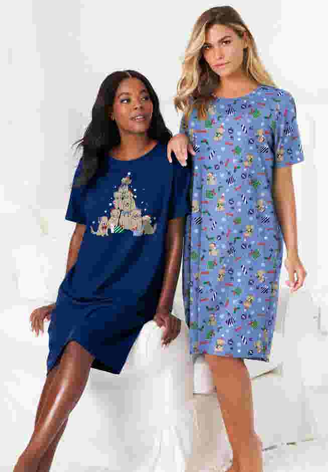 2-Pack Short-Sleeve Sleepshirt image number 0