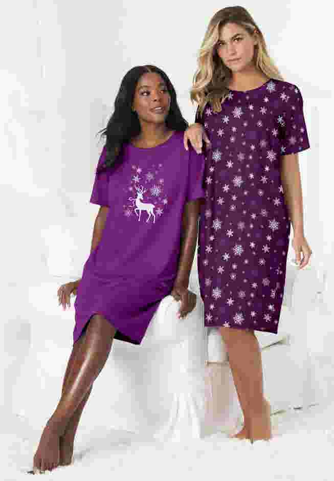 2-Pack Short-Sleeve Sleepshirt image number 0