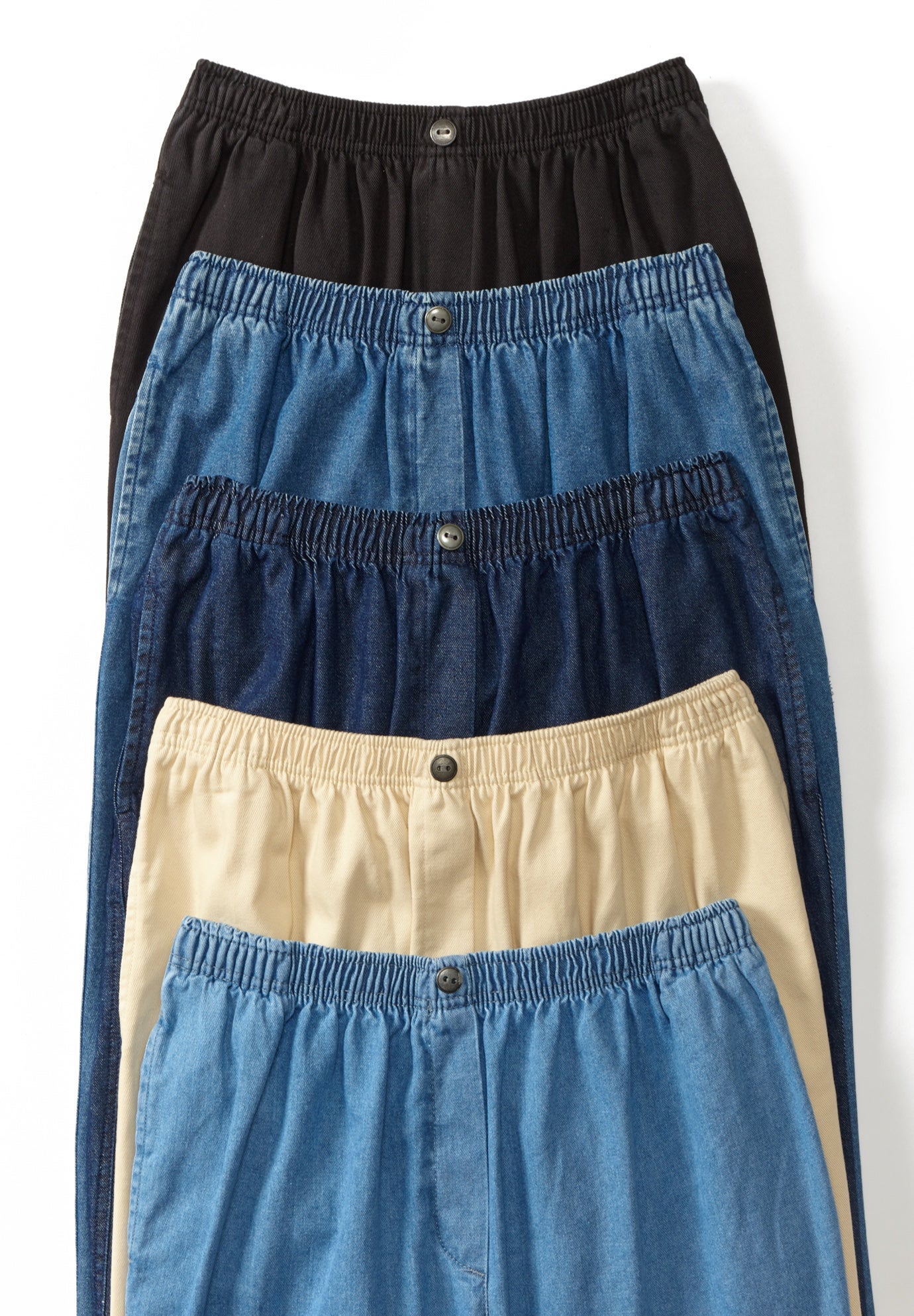 7-Day Straight-Leg Elastic-Waist Cotton Denim Pant image number 4