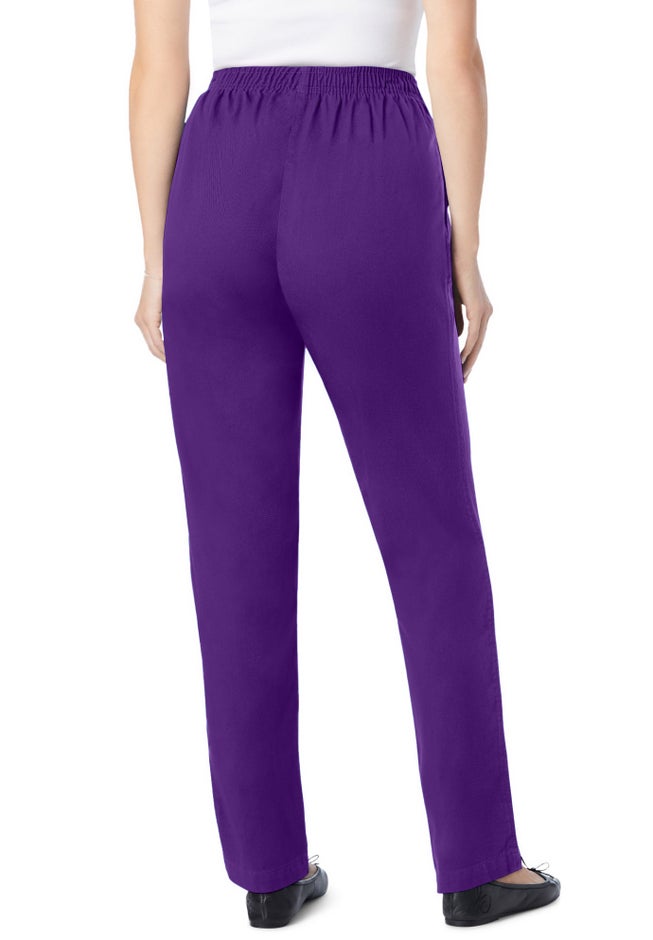 7-Day Straight-Leg Elastic-Waist Cotton Denim Pant image number 1