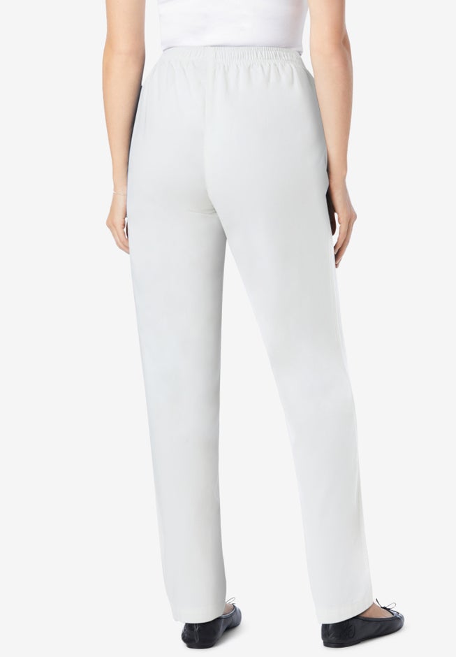 7-Day Straight-Leg Elastic-Waist Cotton Denim Pant image number 1
