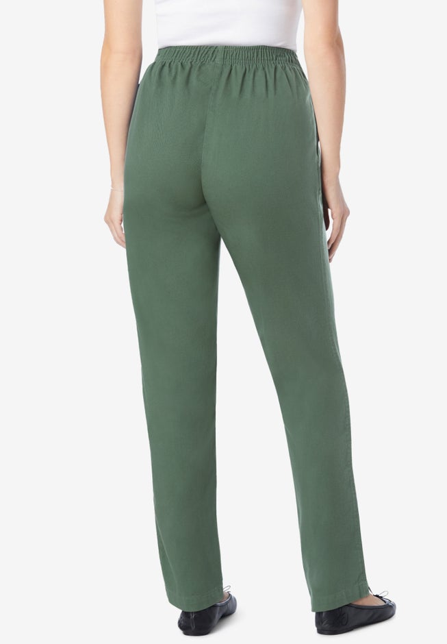 7-Day Straight-Leg Elastic-Waist Cotton Denim Pant image number 1
