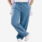 7-Day Straight-Leg Elastic-Waist Cotton Denim Pant image number 0