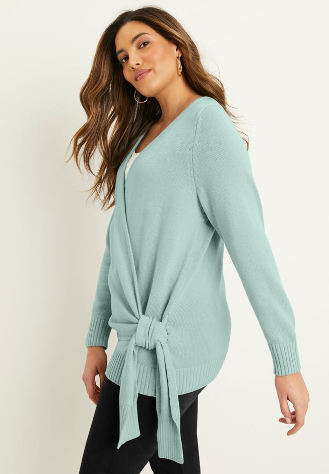 Wrap-Front Cardigan image number 3