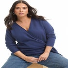 Wrap-Front Cardigan image number null