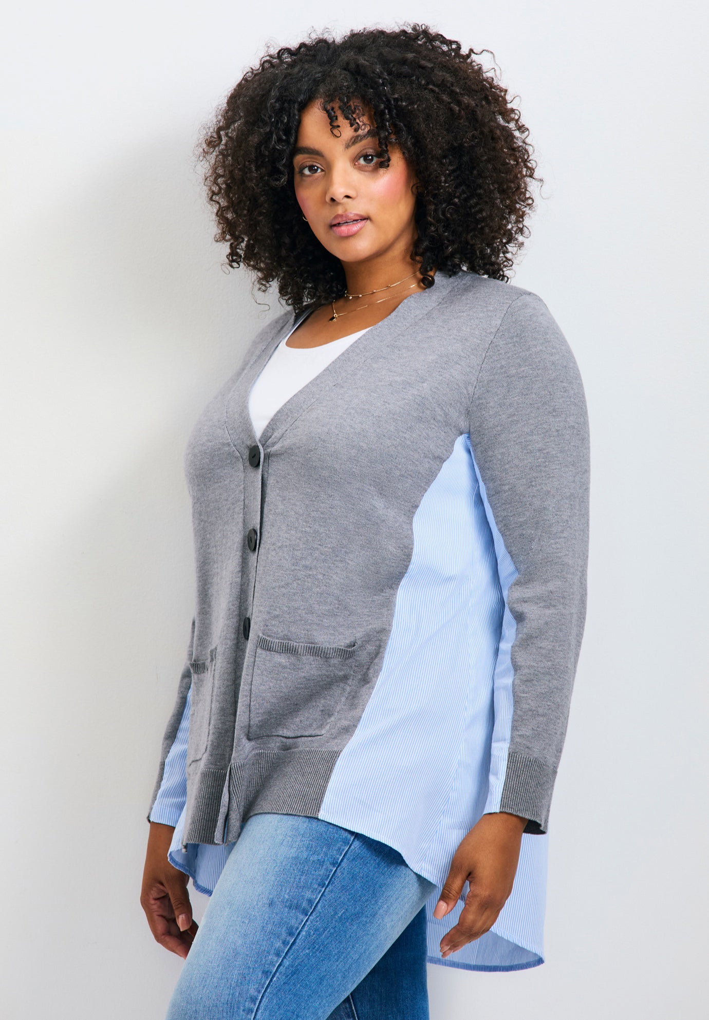 Ray Mix Media Button Thru Cardi image number 0