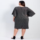 Anastasia Metallic Knit Tie Front Dress image number null