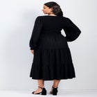 Indi Puff Sleeve Shirred Dress image number 1