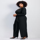 Luxe Drape Chiffon Overlay Jumpsuit image number null