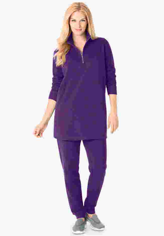 2-piece fleece sweatshirt set image number 0