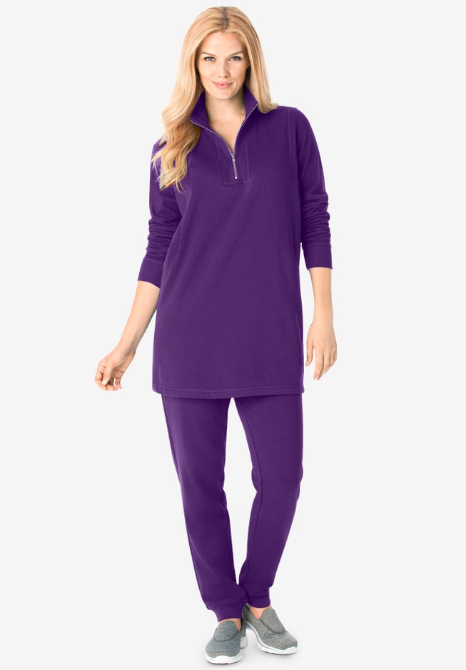 2-piece fleece sweatshirt set image number 0