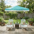 9 Ft. Tilt-N-Crank Umbrella With Fringe image number null