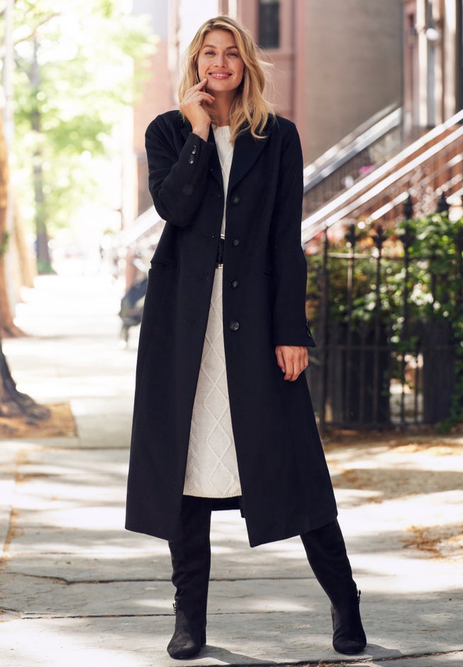 Full Length Wool Blend Coat image number 1