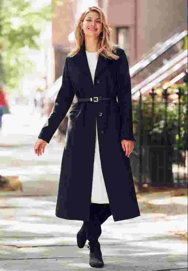 Full Length Wool Blend Coat image number 2