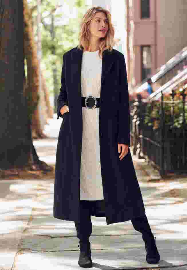 Full Length Wool Blend Coat image number 3