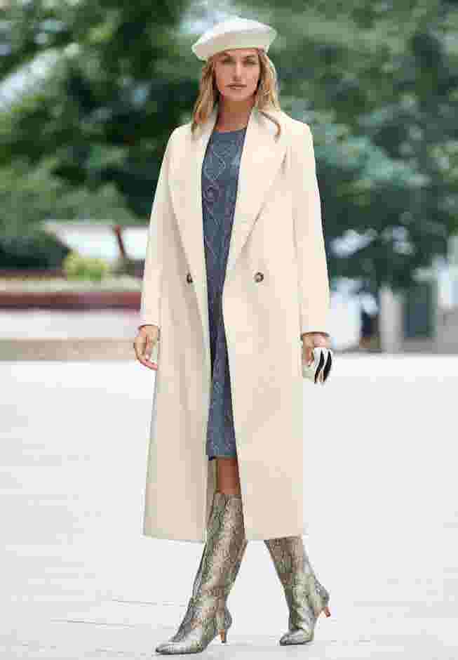Long Shawl Collar Wool Coat image number 0