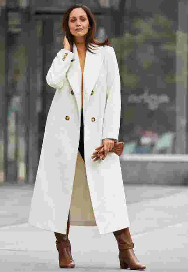 Long Shawl Collar Wool Coat image number 1