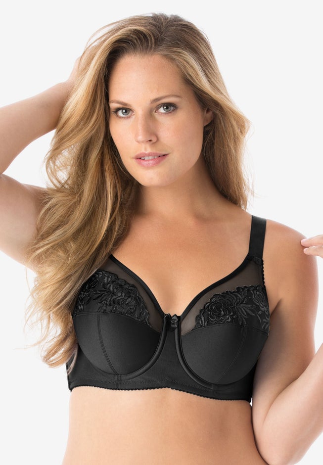 Elila® Embroidered Microfiber Underwire Bra 2401 image number 0