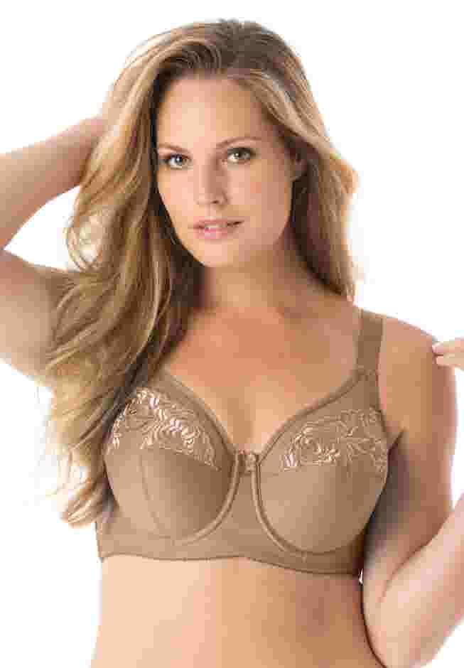 Elila® Embroidered Microfiber Underwire Bra 2401 image number 0