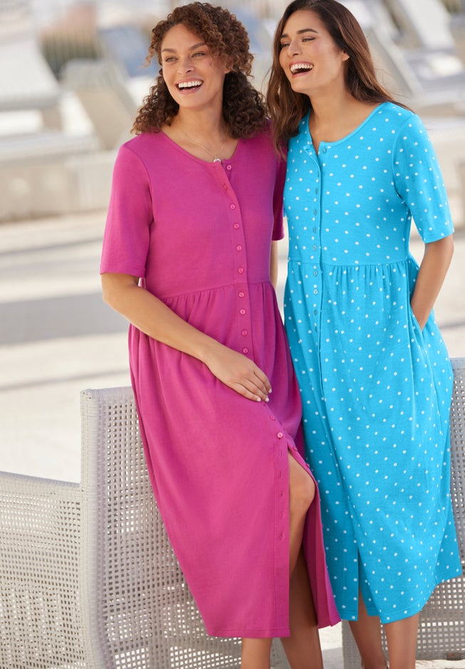 Button-Front Essential Dress image number 2