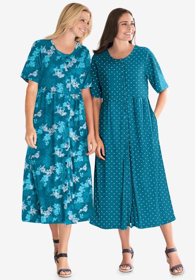 Button-Front Essential Dress image number 3