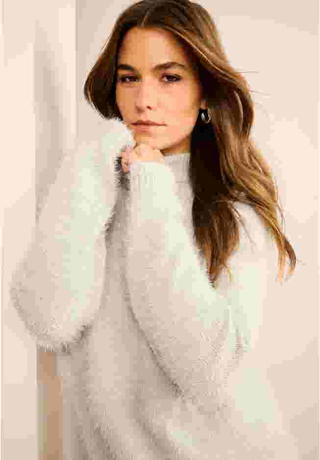 Eyelash Mockneck Sweater image number 3
