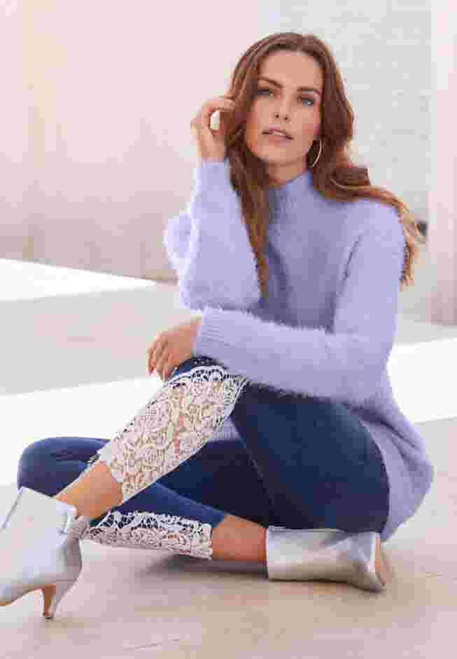 Eyelash Mockneck Sweater image number 0