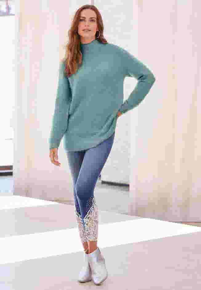 Eyelash Mockneck Sweater image number 3