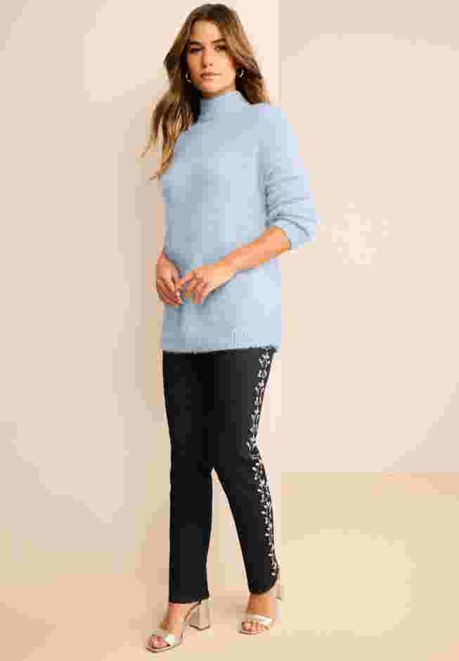 Eyelash Mockneck Sweater image number 0