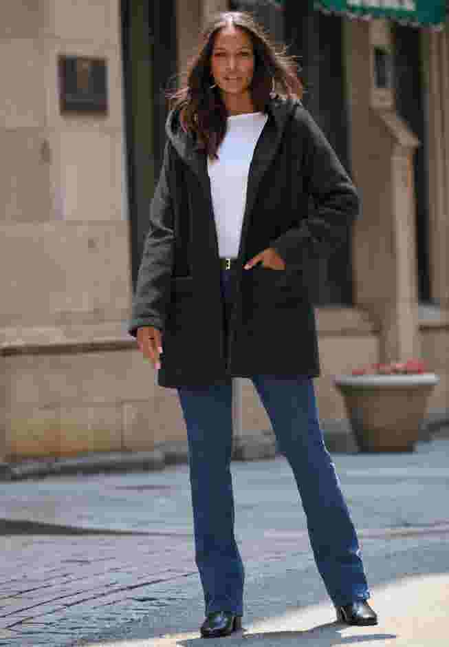 Mid Weight Hooded Teddy Coat image number 0