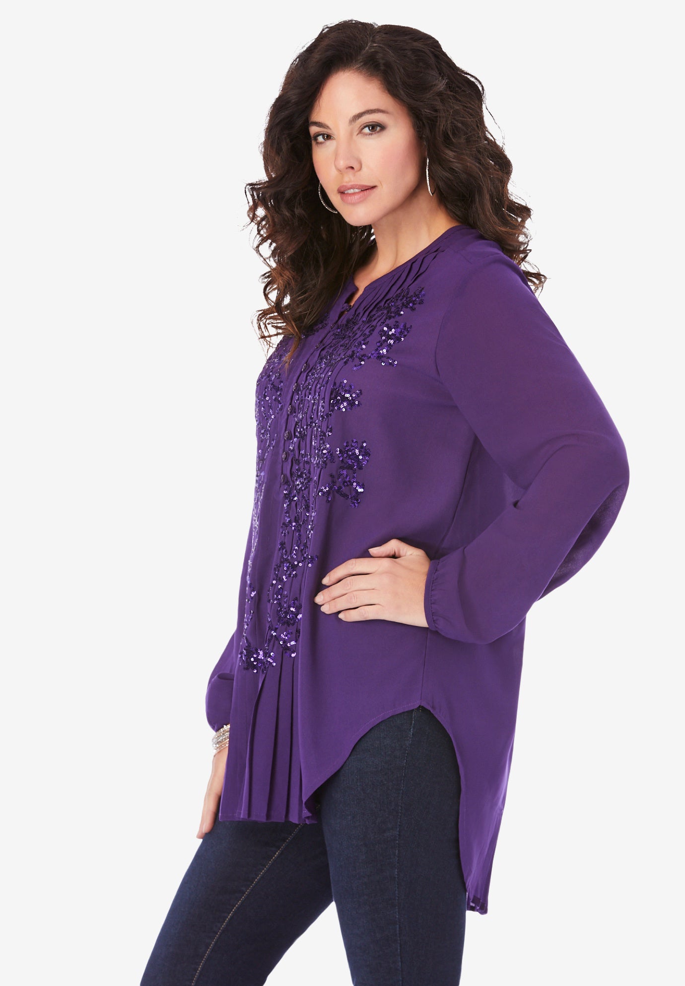 Sequin Floral Tunic image number 2