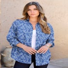 Plus Size Kate Long Sleeve Easy Cotton-Blend Button-Front Shirt image number null