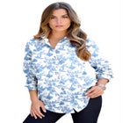 Plus Size Kate Long Sleeve Easy Cotton-Blend Button-Front Shirt image number null