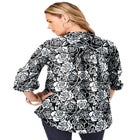 Plus Size Kate Long Sleeve Easy Cotton-Blend Button-Front Shirt image number null