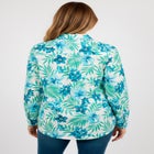 Plus Size Kate Long Sleeve Easy Cotton-Blend Button-Front Shirt image number null