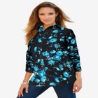 Plus Size Kate Long Sleeve Easy Cotton-Blend Button-Front Shirt image number null