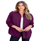Plus Size Kate Long Sleeve Easy Cotton-Blend Button-Front Shirt image number 0