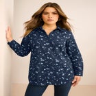 Plus Size Kate Long Sleeve Easy Cotton-Blend Button-Front Shirt image number 0
