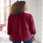 Faux Suede Button-Front Shirt image number null