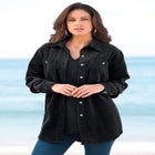 Corduroy Button-Front Shirt image number null