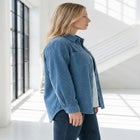 Corduroy Button-Front Shirt image number null