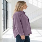 Corduroy Button-Front Shirt image number null