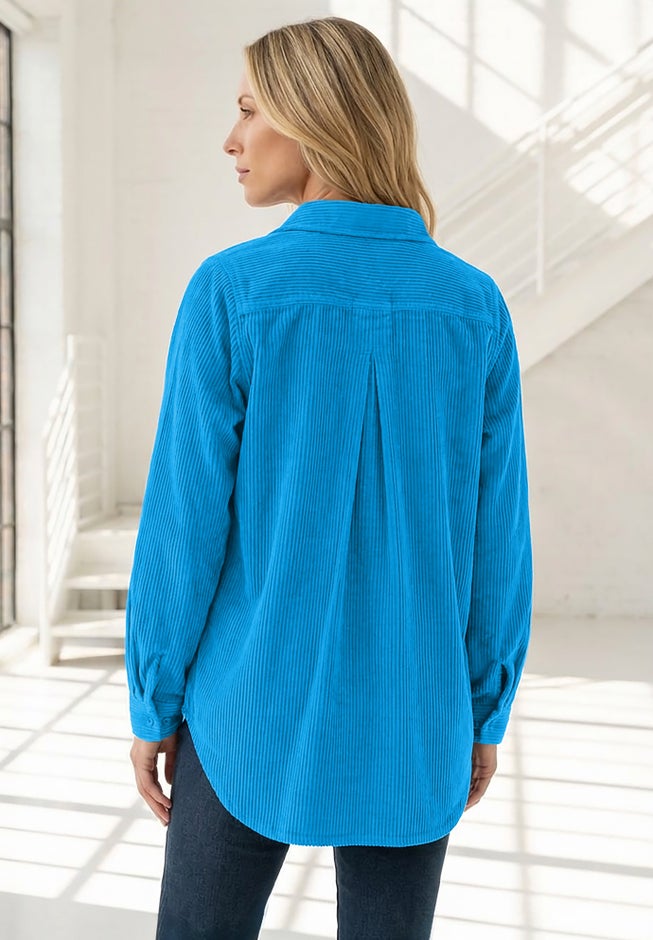 Corduroy Button-Front Shirt image number 1