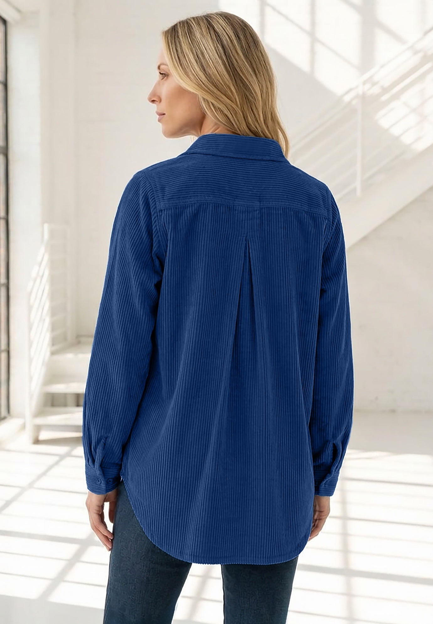 Corduroy Button-Front Shirt image number 1