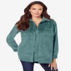 Corduroy Button-Front Shirt image number null